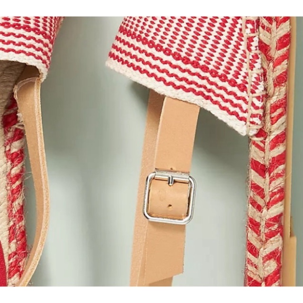 Anthropologie x Maypol Sonny Slingback Red and White Espadrilles NWT SZ 10 - Picture 5 of 16